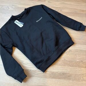 Emahn Black Women's Sweatshirt Lined With Fleece Small